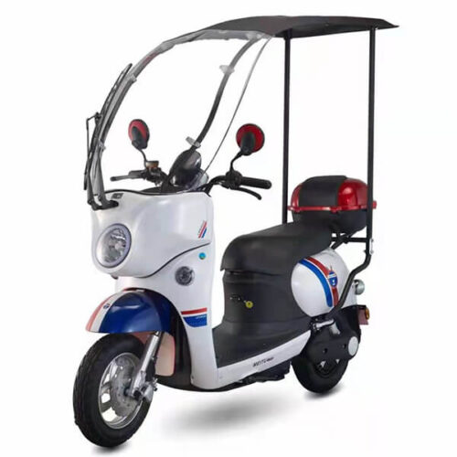 2 wheels electric scooter with roof