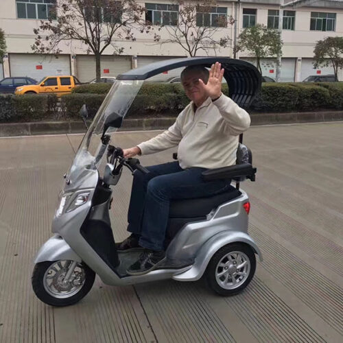 electric scooter with roof