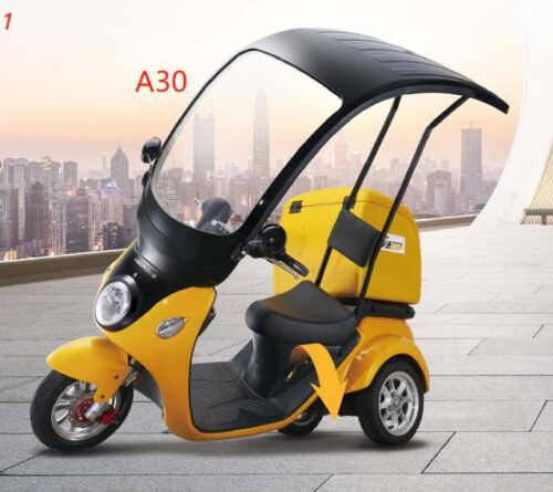 food delivery tricycle with roof